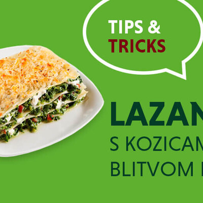 Lazanje s kozicama, blitvom i sirom